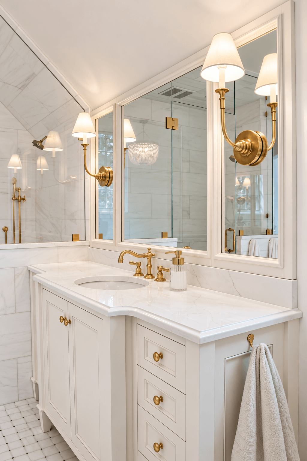 Quartz bathroom vanity
