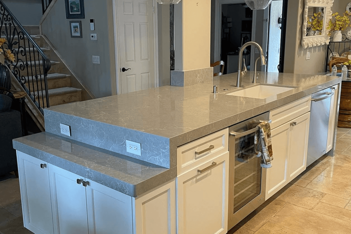 Grey Quartz kitchen countertops